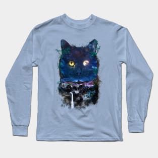 Night Cat Long Sleeve T-Shirt